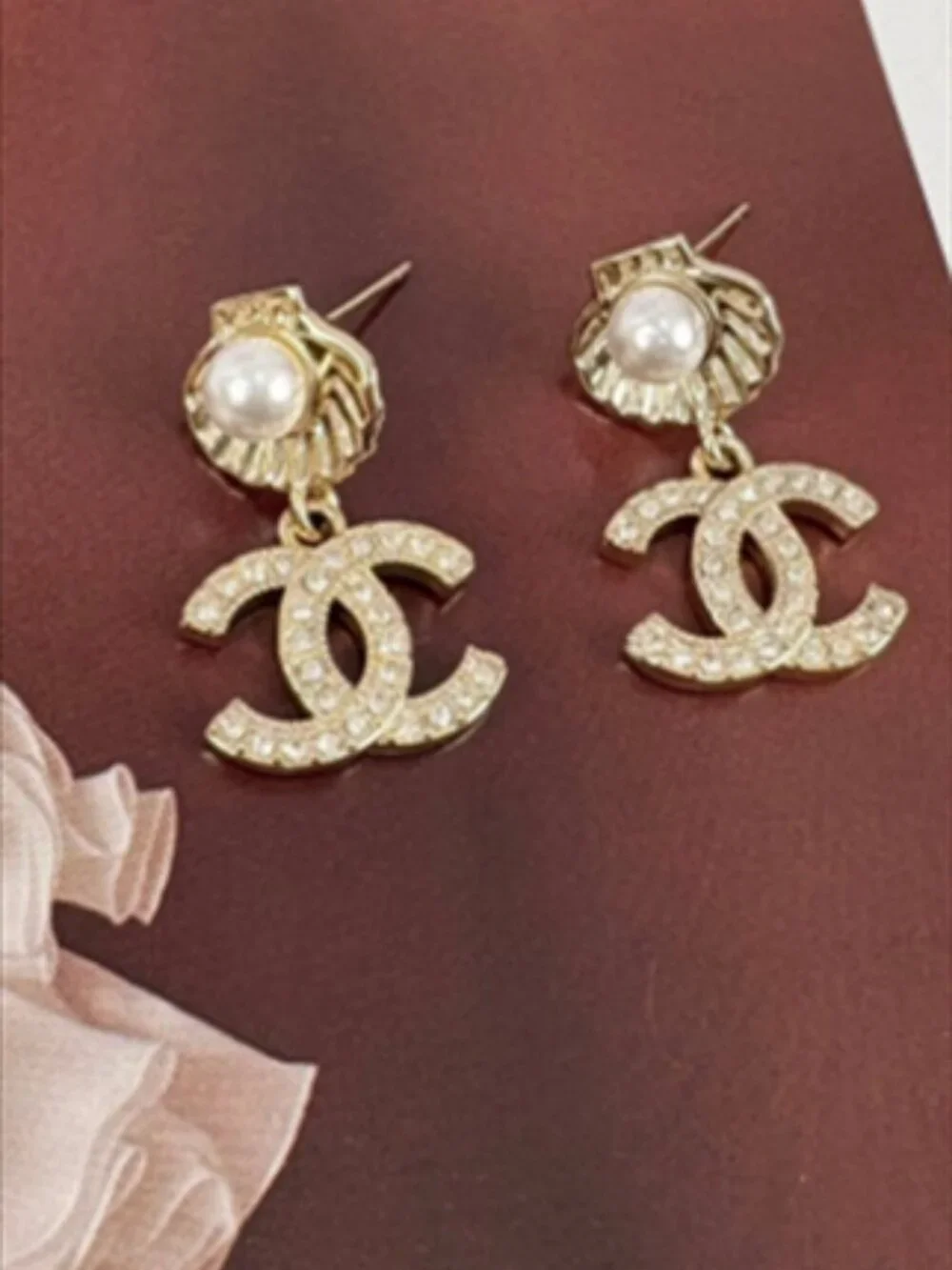 Chanel Double C Pearl Earrings - Picture 4 of 4
